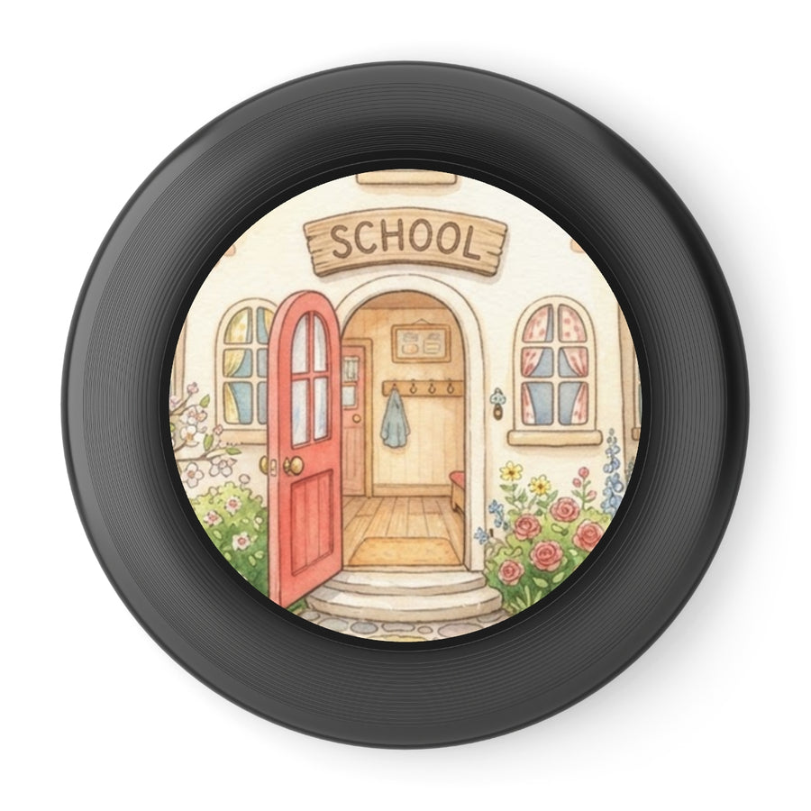 Wham-O Frisbee - Little Cottage Schoolhouse Watercolor Art