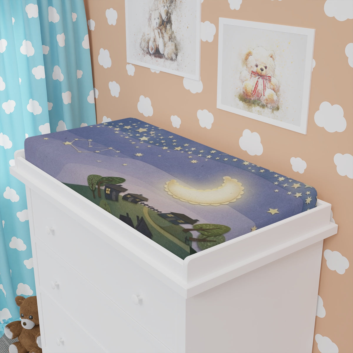 Baby Changing Pad Cover - Starlight Horizon | Echovira...