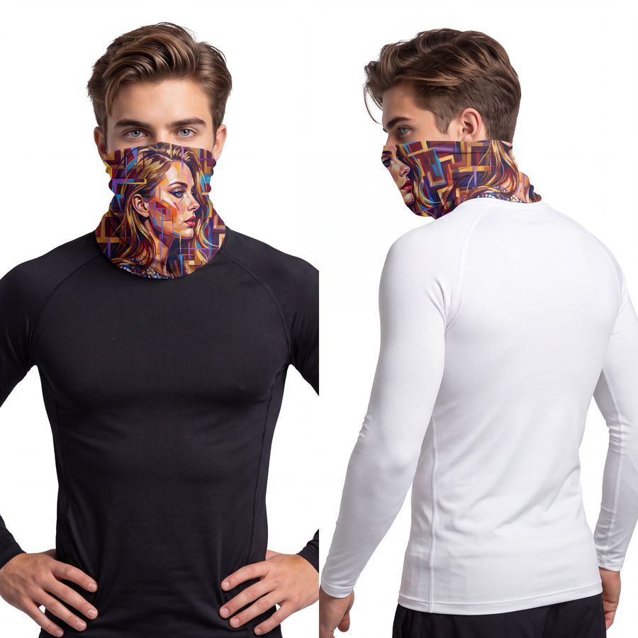 Men's Lightweight Neck Gaiter - Shattered Elegance