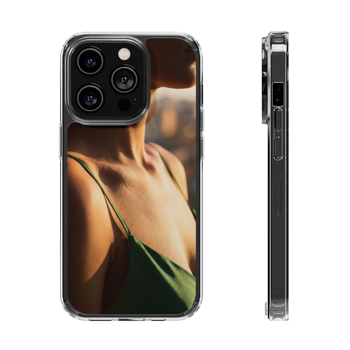 Clear Impact-Resistant Cases - Clear Phone Case - Emerald...