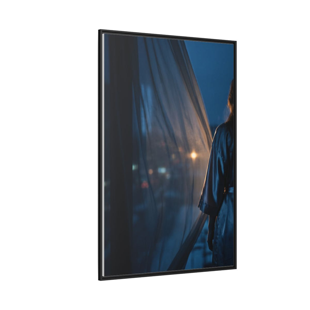 Matte Canvas, Framed - Nocturnal Solitude Silhouette — Black / 1.25" (8×10, 9×12, 11×14, 12×16, 10×20, 12×18, 16×20, 16×24, 18×24, 12×36, 20×24, 16×32, 20×30, 24×30, 24×32, 16×48, 24×36, 24×48, 30×40, 20×60, 32×48, 30×60 & 40×60)