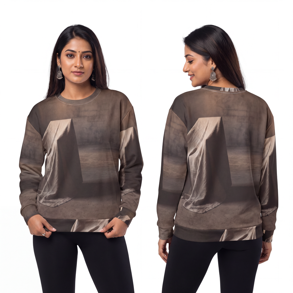 Unisex Sweatshirt - Draped Silence Still Life Art - Shadowed...