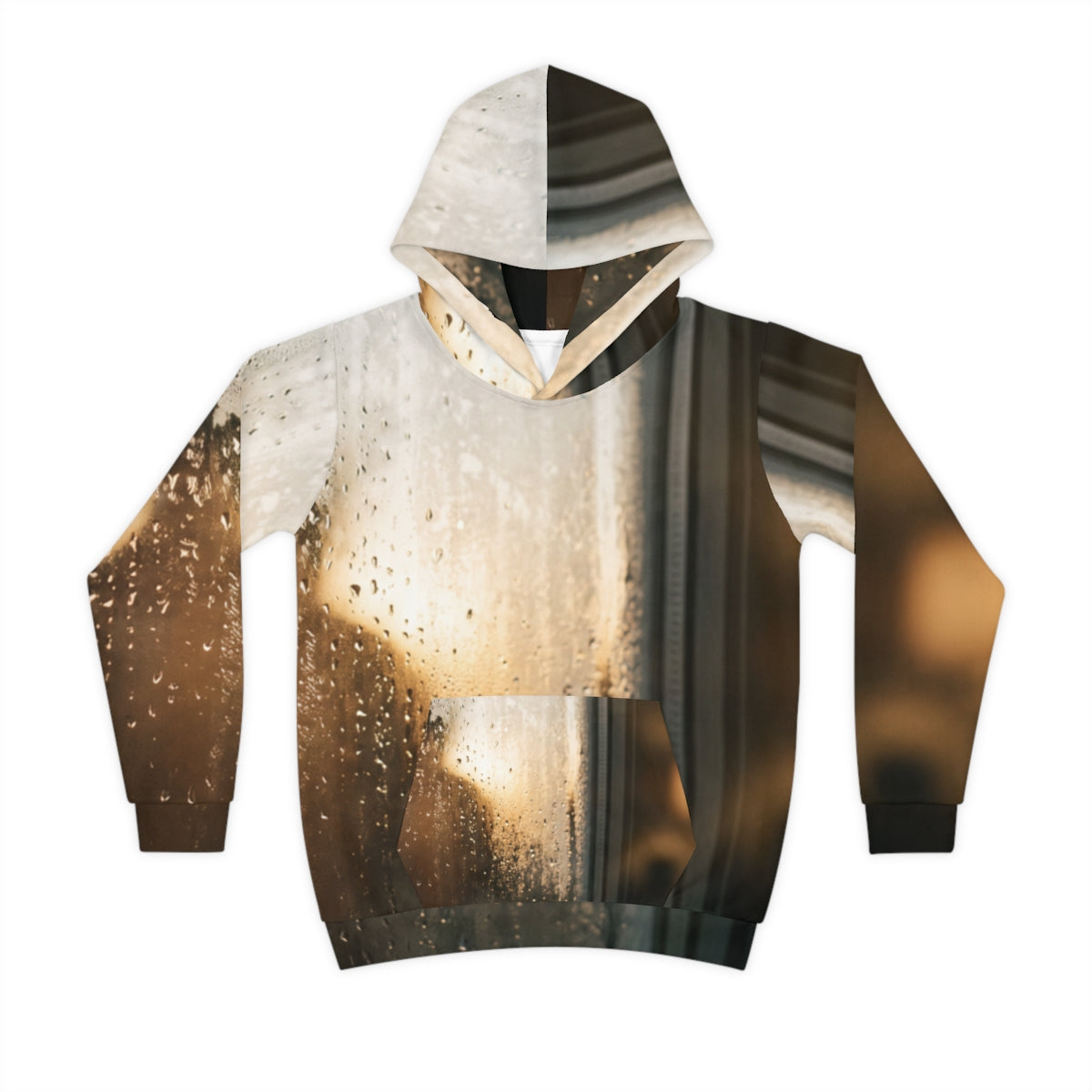 Kids Hoodie with Misty Silhouette Art