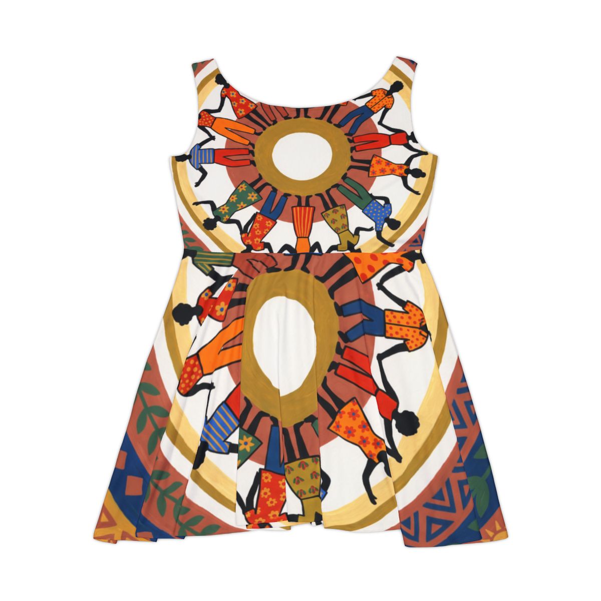 Women's Skater Dress - Unity Mandala Folk Art | Echovira...