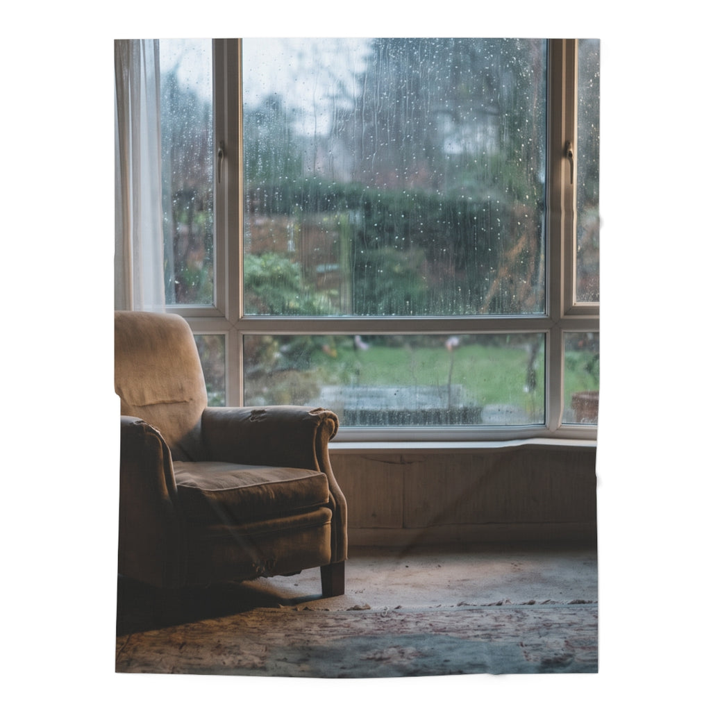 Rainy Window Reading Nook Baby Swaddle Blanket