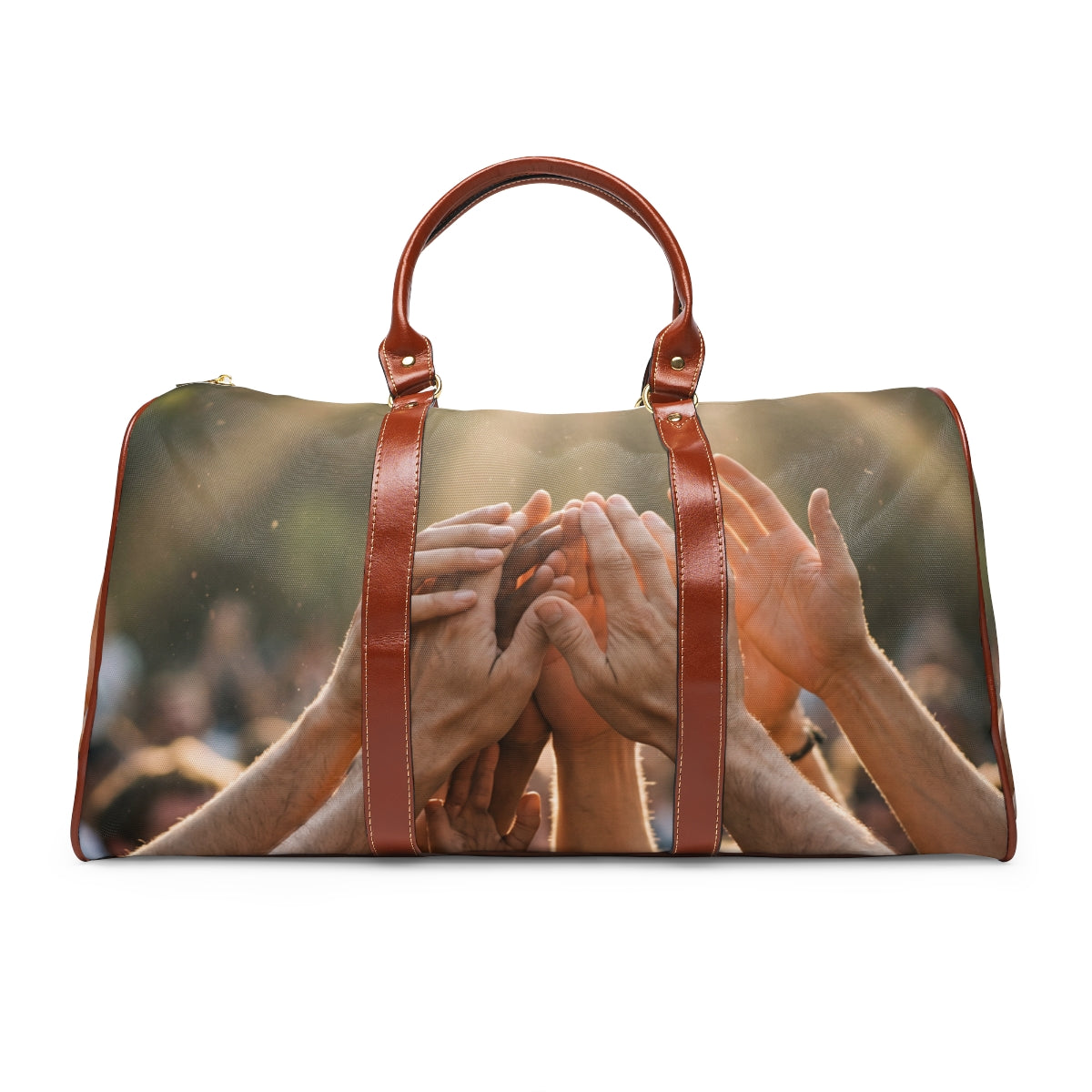 Waterproof Travel Bag - Golden Rays of Unity Wall Art |...