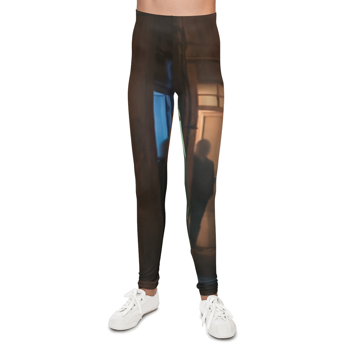 Youth Leggings - Shadowed Alleyway Mystery Art Print |...