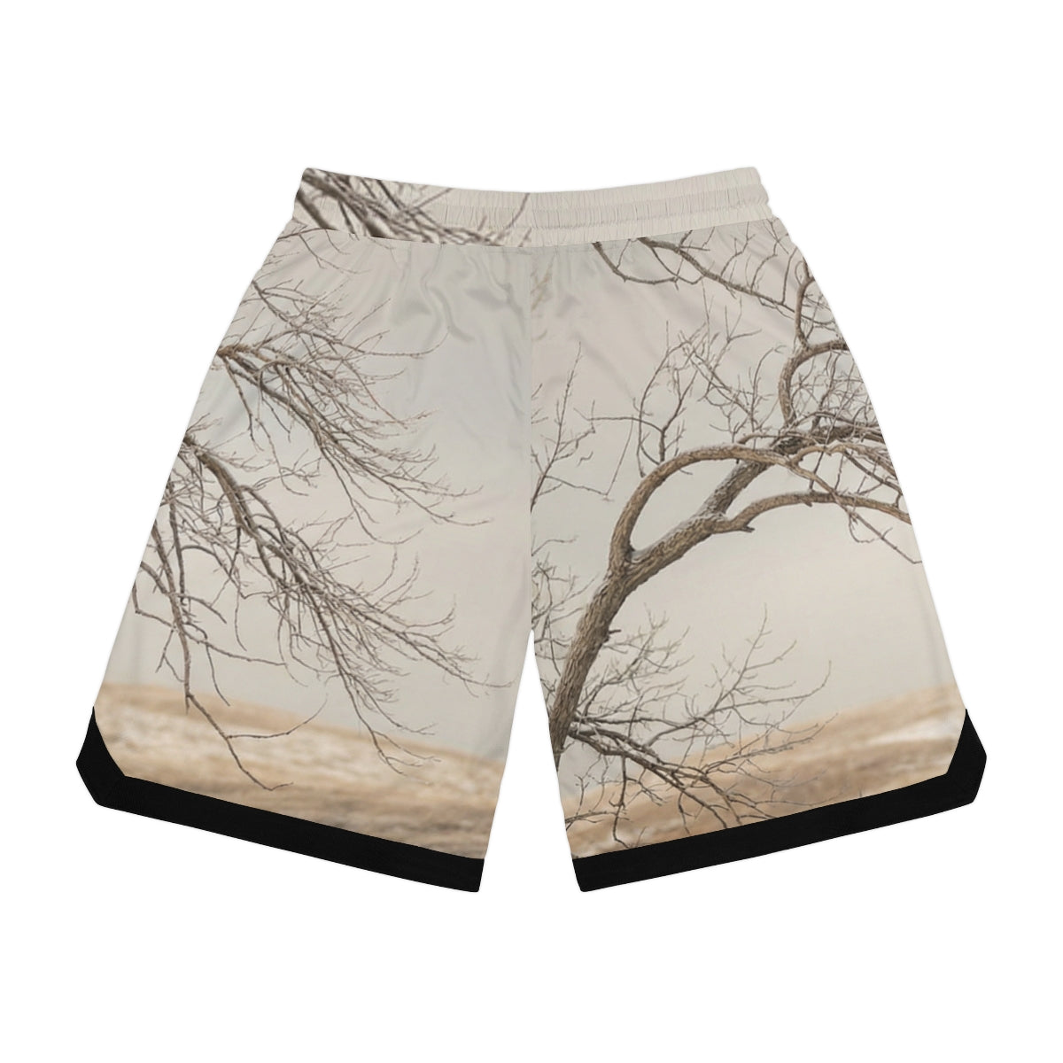 Basketball Rib Shorts - Winter Branch Solitude Landscape |...