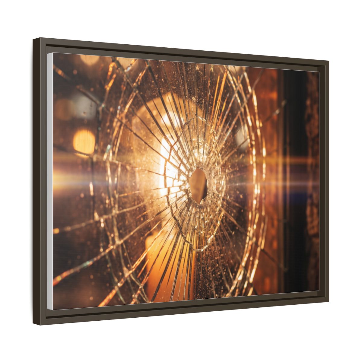 Framed Matte Canvas - Shattered Glass