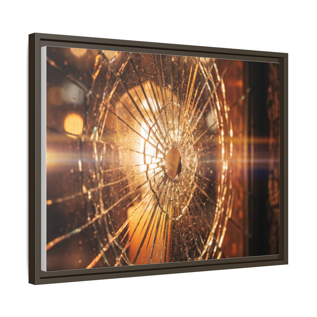 Framed Matte Canvas - Shattered Glass — Espresso / 1.25"