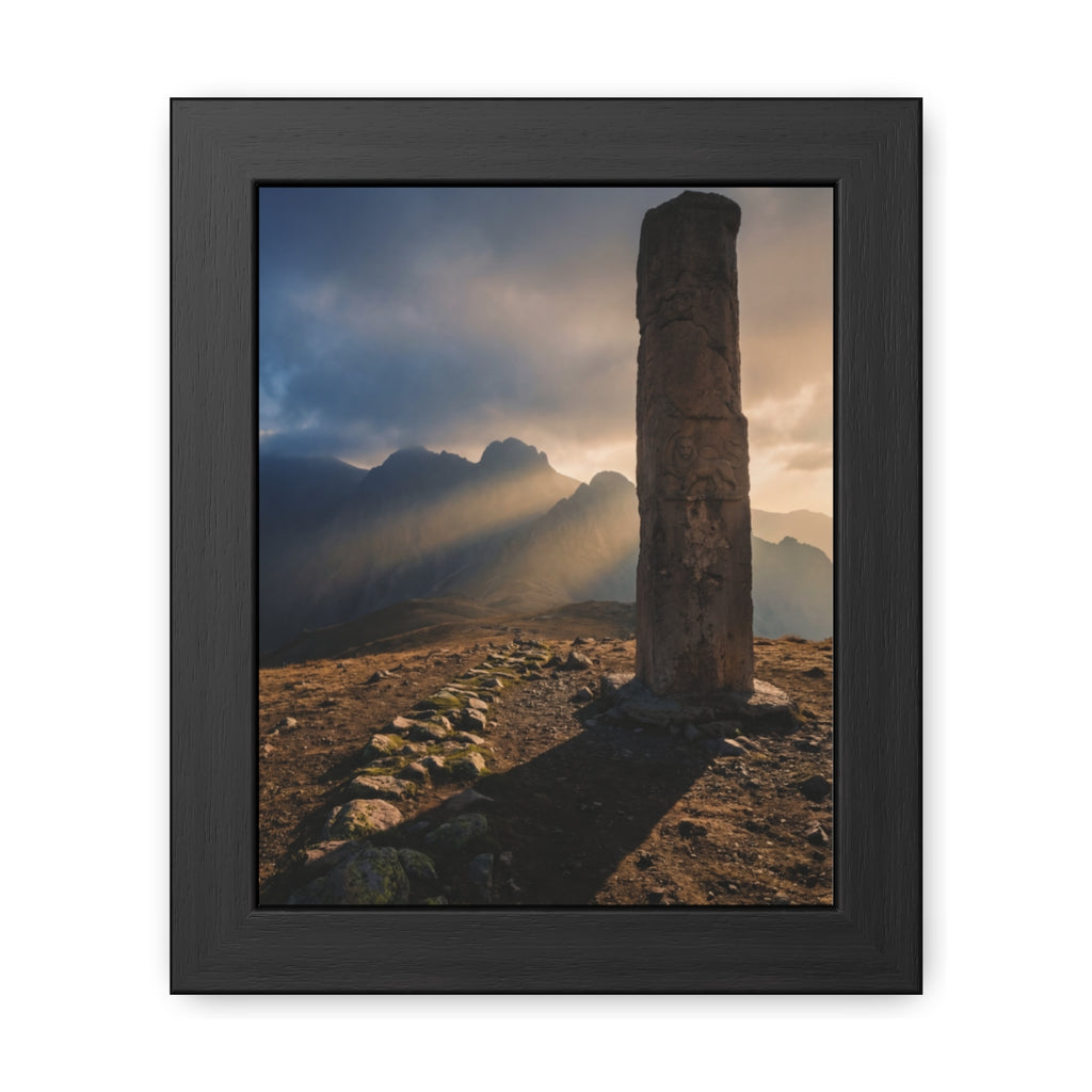 Framed Poster - Ancient Lion & Sun