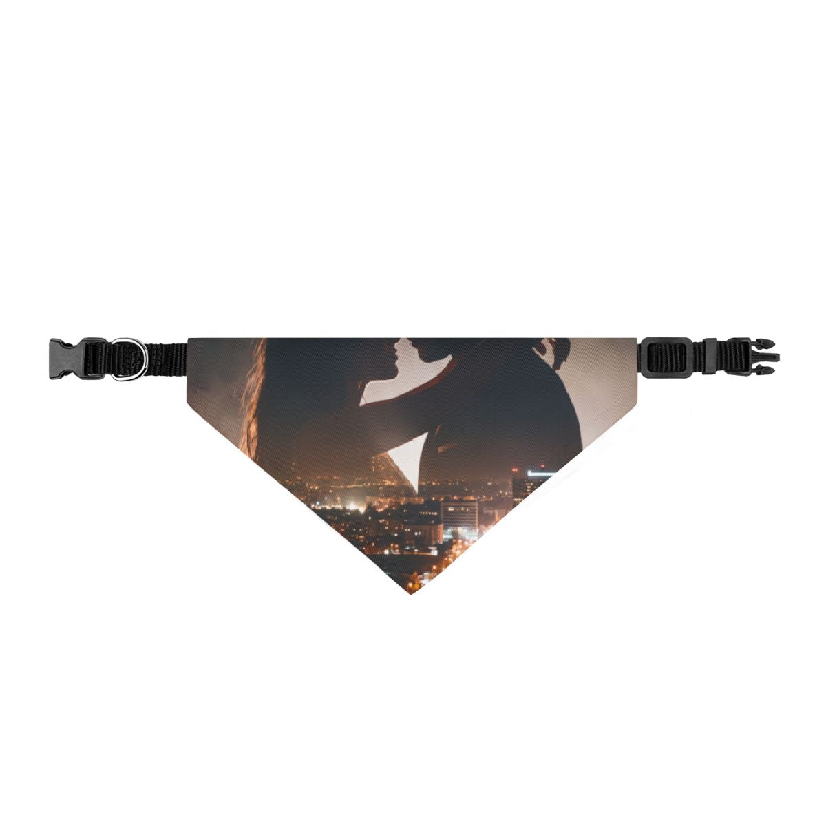 Clip-on Pet Bandana - City Twilight Glow | Echovira Gallery