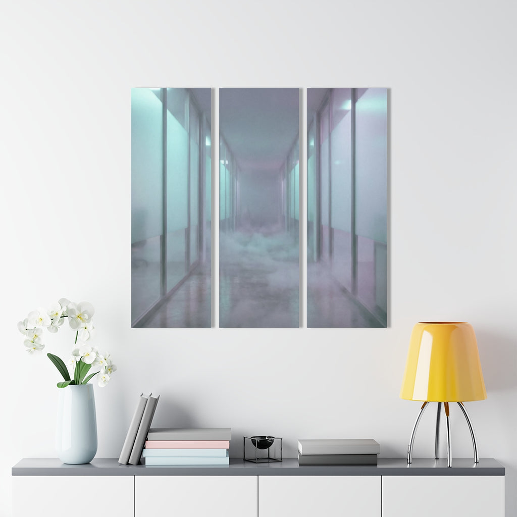 Misty Corridor Acrylic Prints (Triptych) — Portrait |...