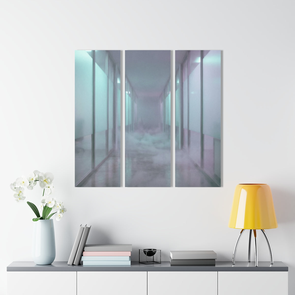 Misty Corridor Acrylic Prints (Triptych) — Portrait |...
