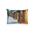 Cotton Pillow Sham - Twilight Courtyard | Echovira Gallery