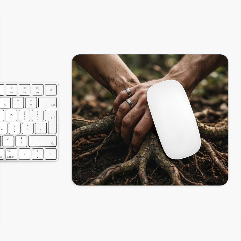 Forest Roots and Hands Art Mouse Pad