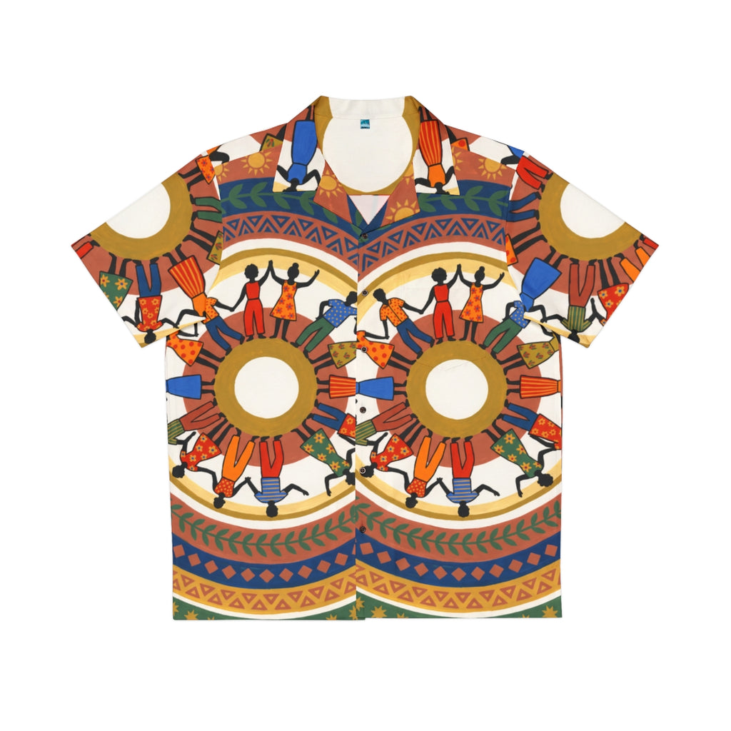 Men's Hawaiian Shirt - Unity Mandala Folk Art | Echovira...
