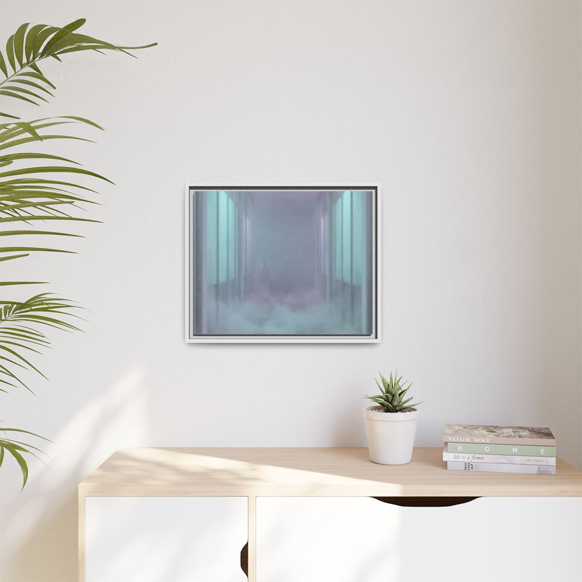 Matte Canvas, Framed - Liminal Corridor Fog Art Print —... |...