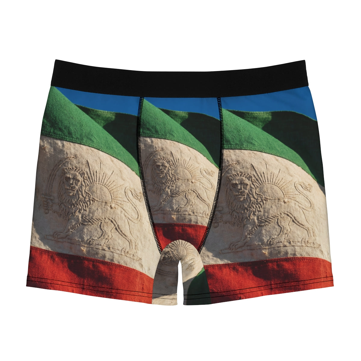 Men's Boxer Briefs - Vintage Persian Lion and Sun Flag Art |...