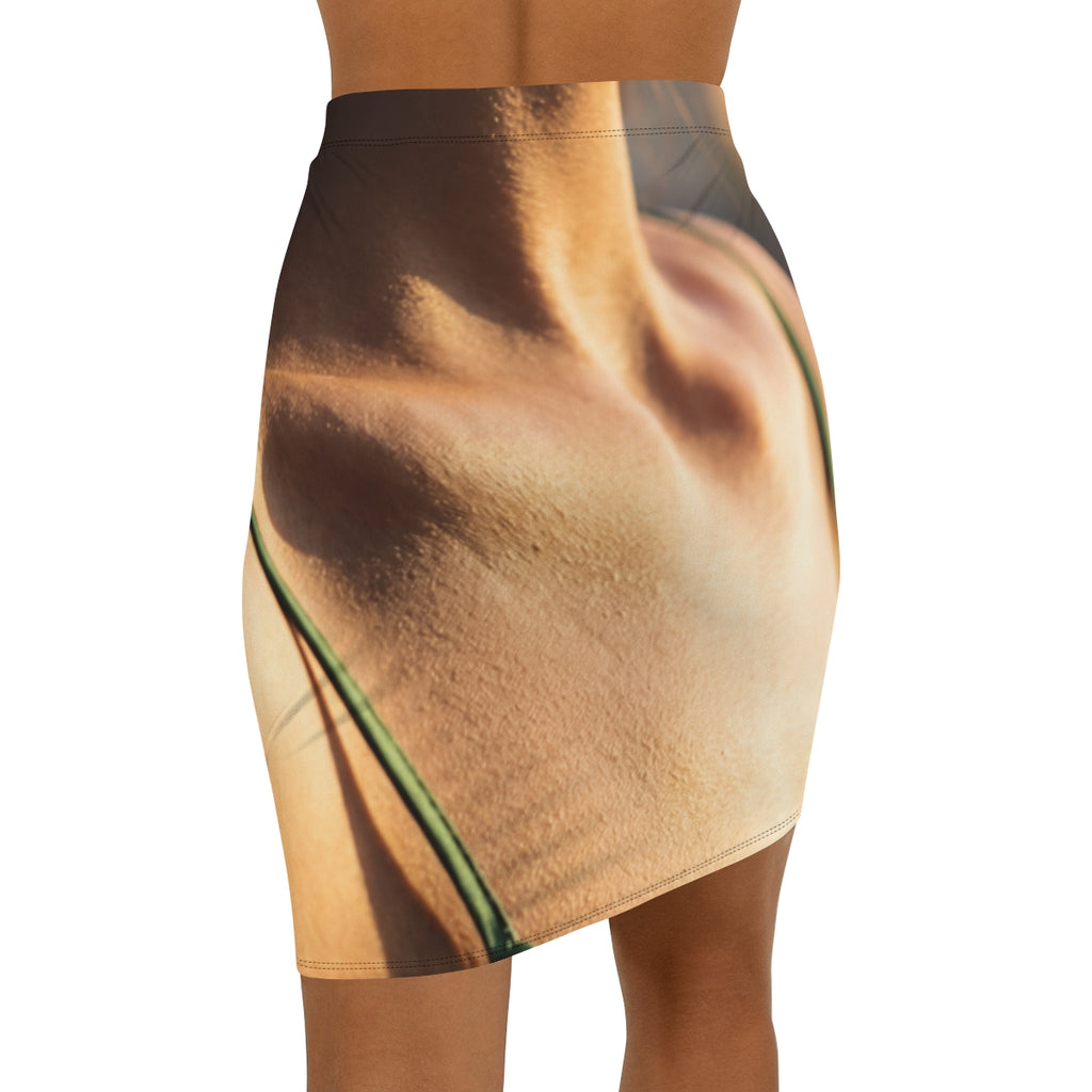 Women's Mid-Waist Pencil Skirt - Golden Hour Pencil Skirt......