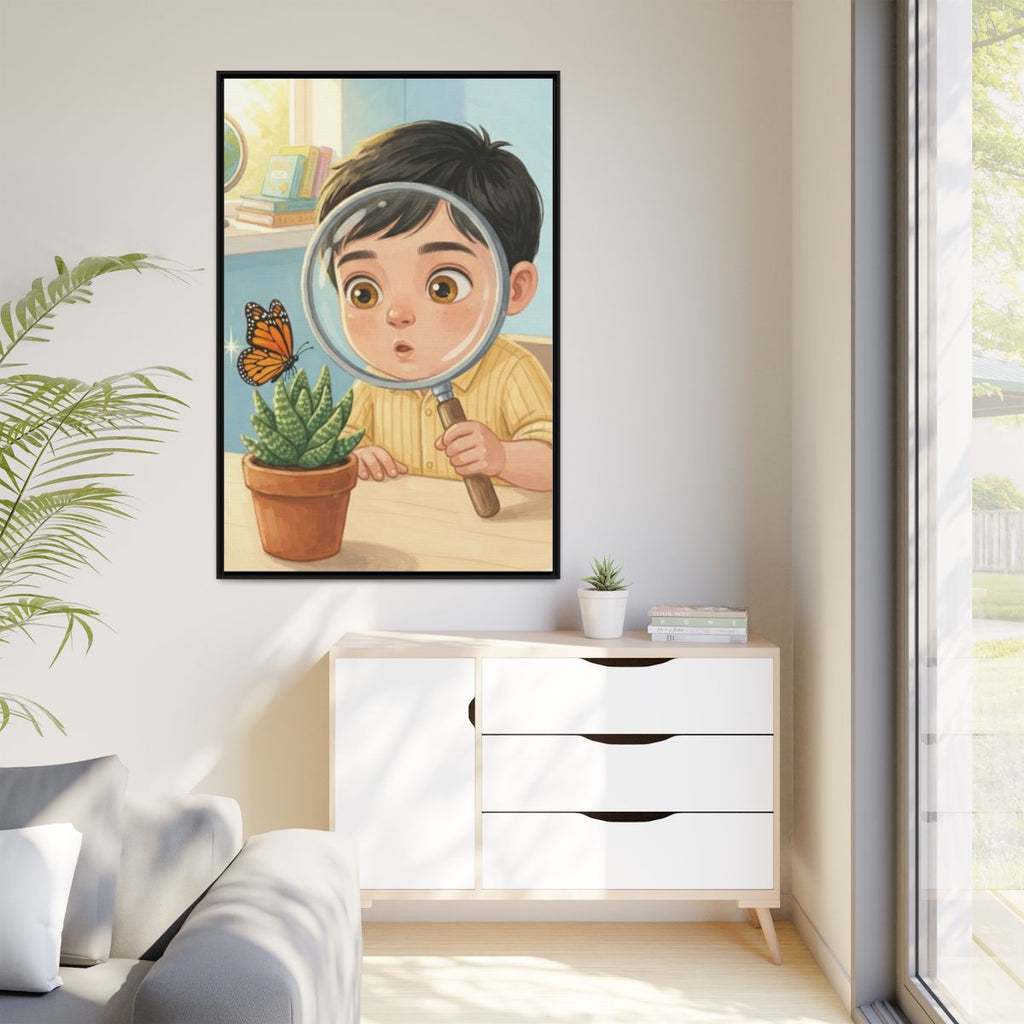 Matte Canvas Framed - Curious Naturalist — Black / 1.25"......