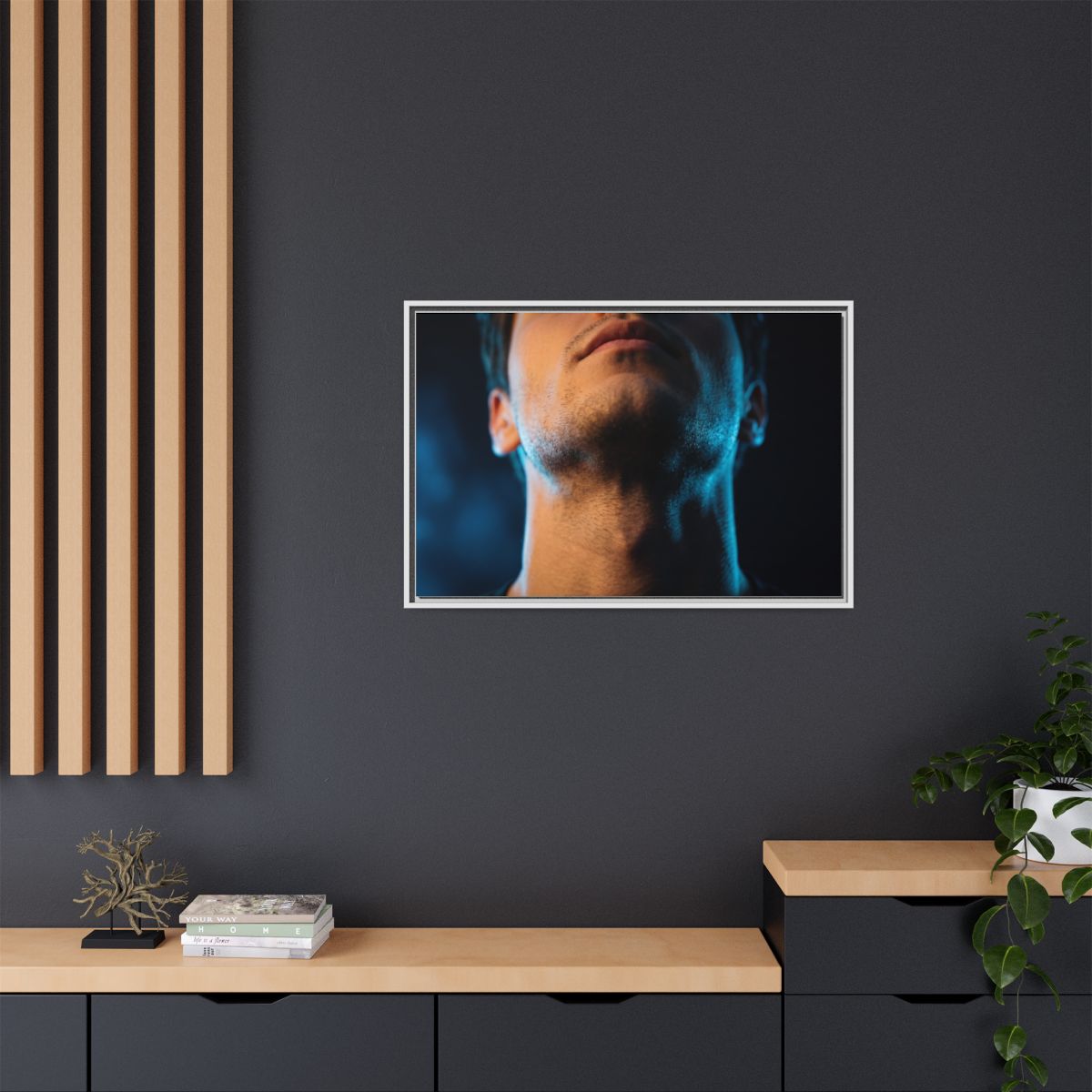 Framed Matte Canvas - Neon Pulse Core — White / 1.25"