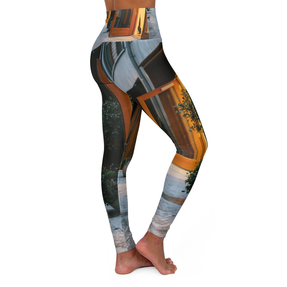 High Waisted Yoga Leggings - Twilight City | Echovira...