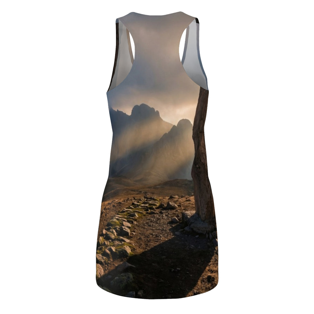 Women's Cut & Sew Racerback Dress - Mystic Monolith Ancient...