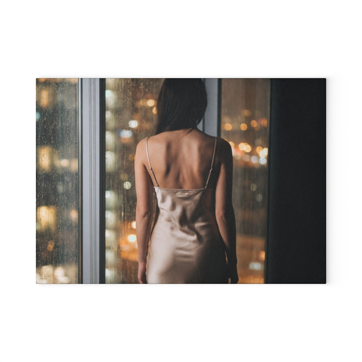 Glass Cutting Board - Cinematic City Glow