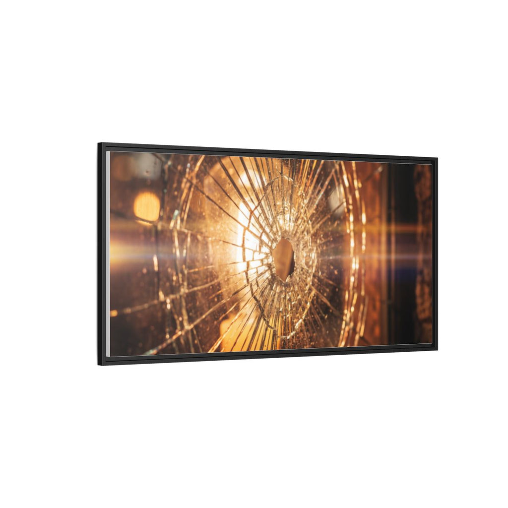 Framed Matte Canvas - Amber Glow — Black / 1.25"