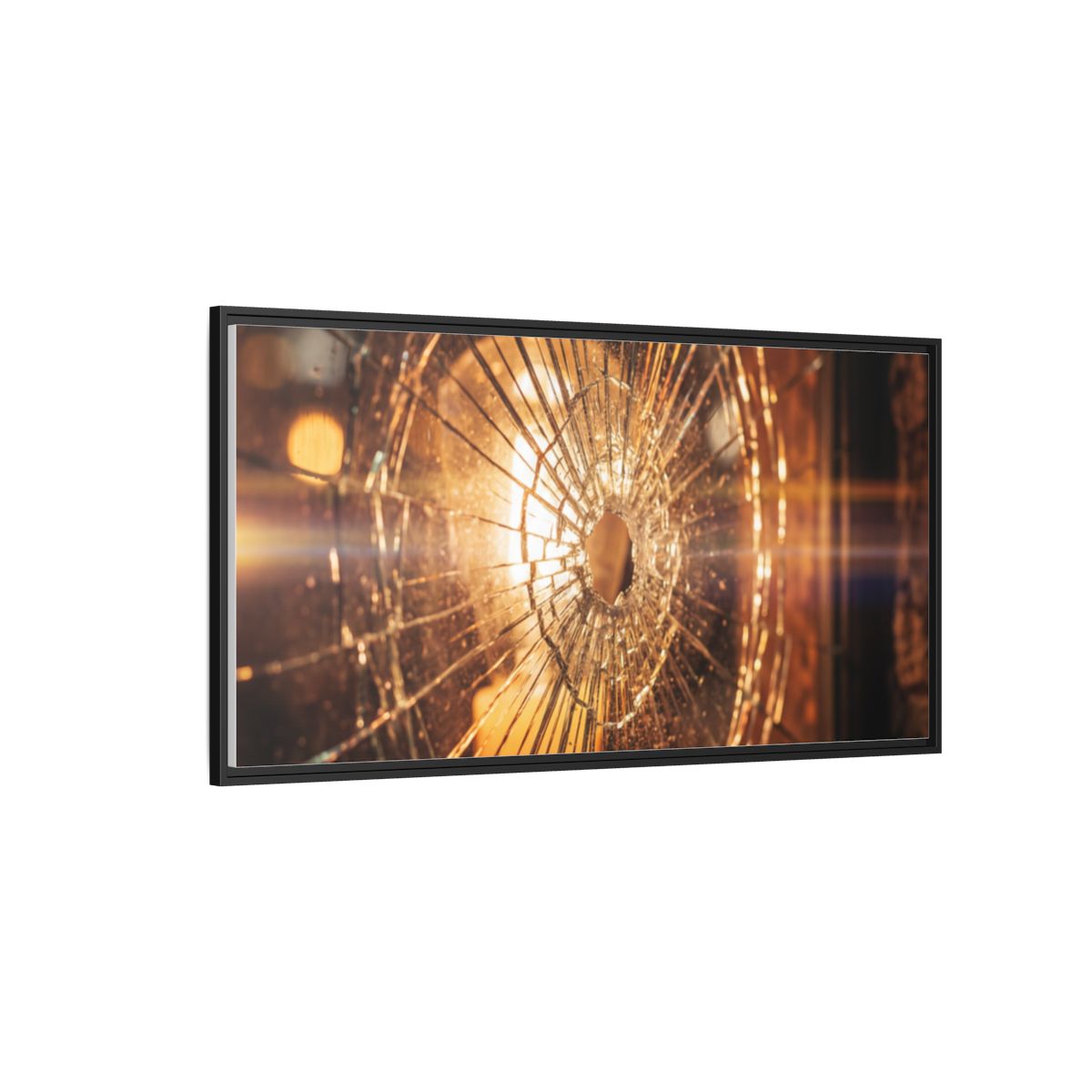 Framed Matte Canvas - Amber Glow — Black / 1.25"