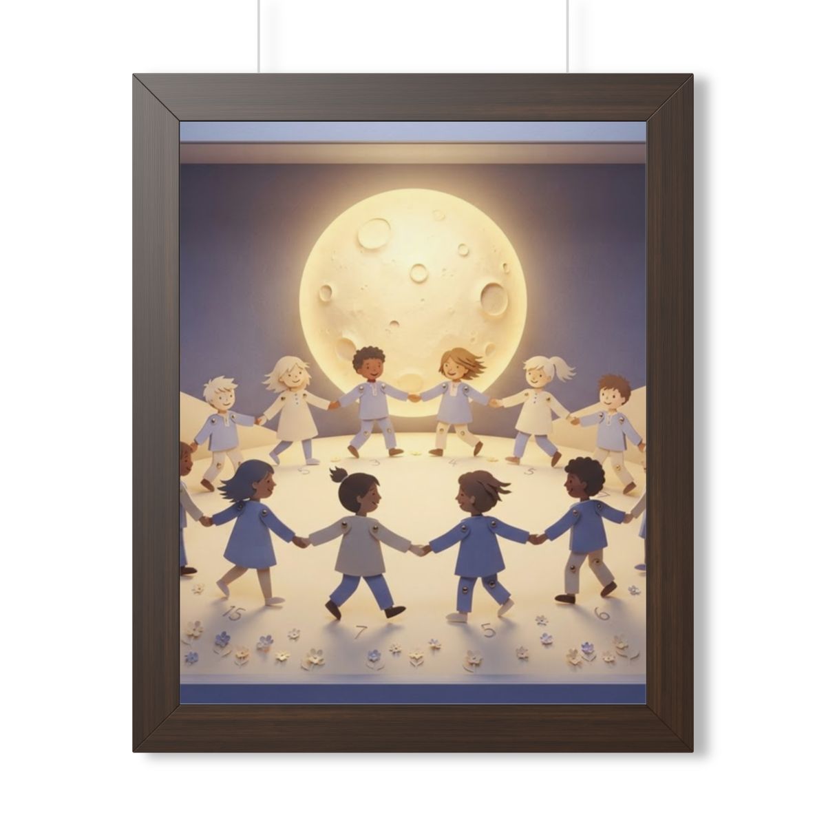 Framed Vertical Poster - Moonlit Lullaby — Walnut (11×14......