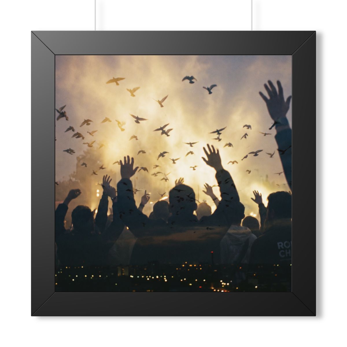 Framed Horizontal Poster - Euphoric Solstice Silhouette Art...