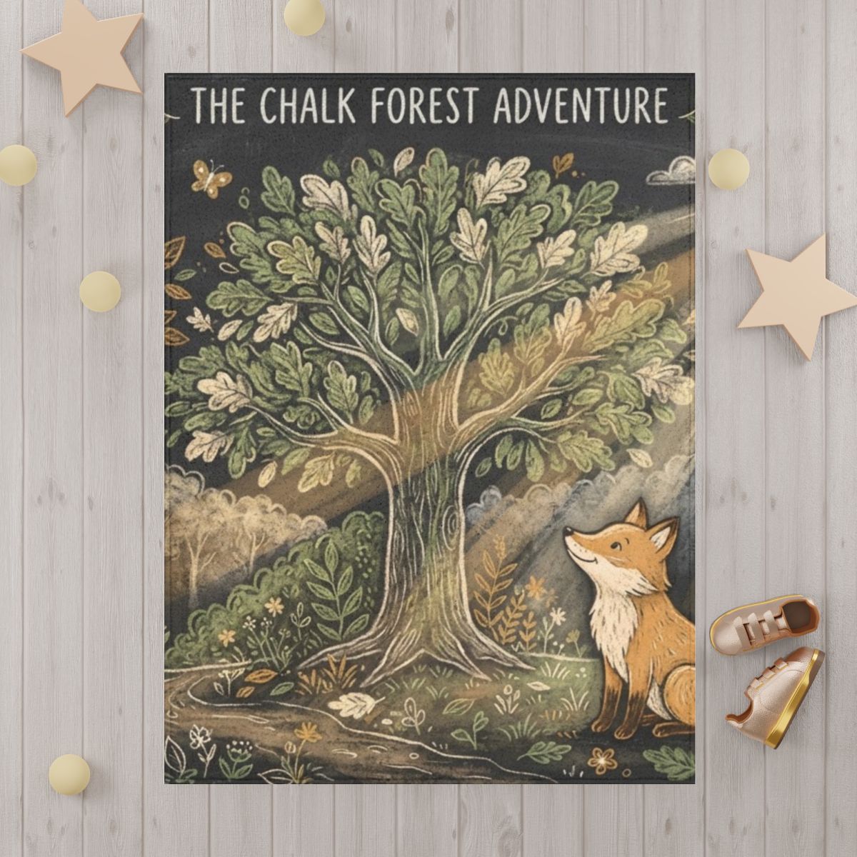 Toddler Blanket - Chalk Forest Slumber | Echovira Gallery