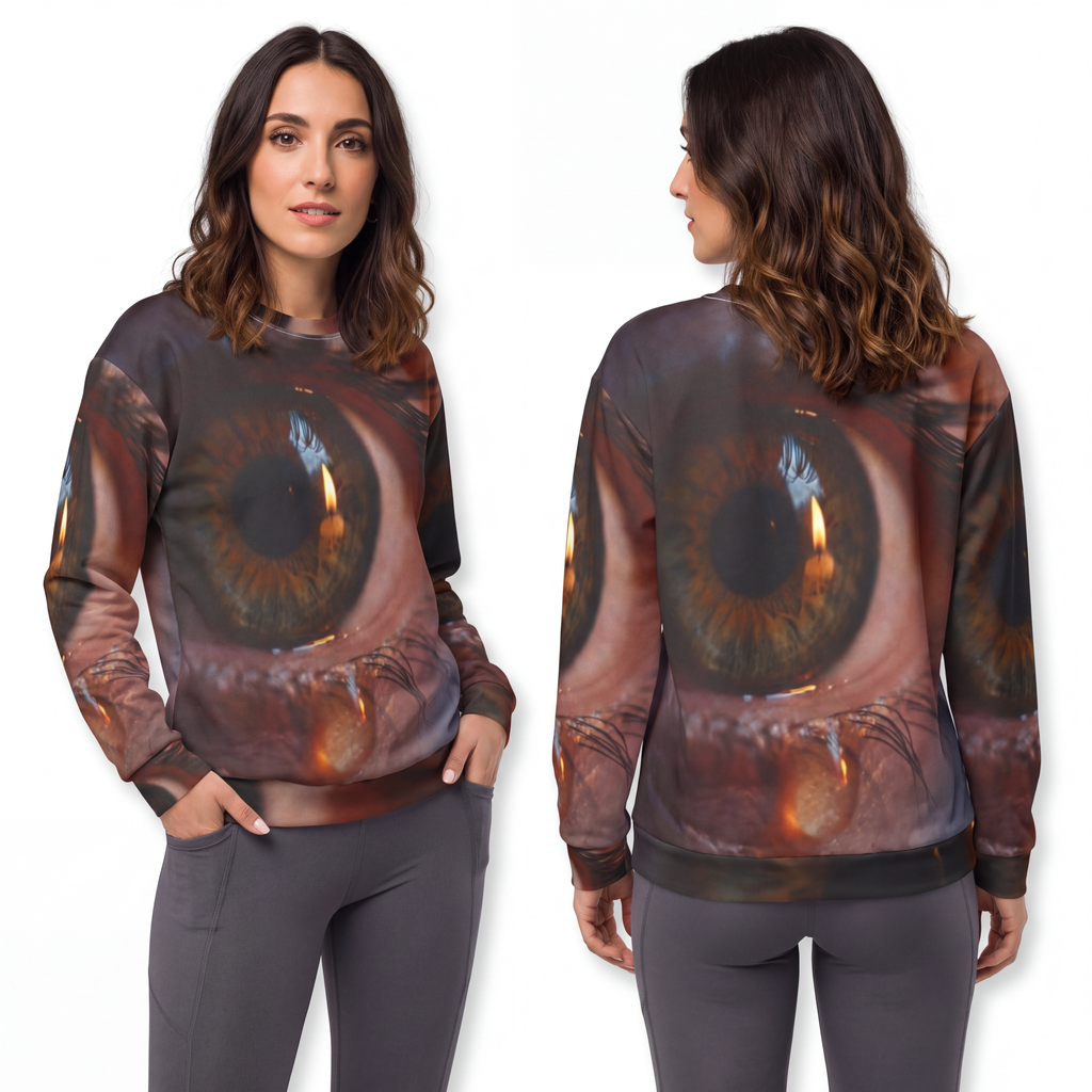 Unisex Sweatshirt - Amber Iris Reflection Fine Art Print |...