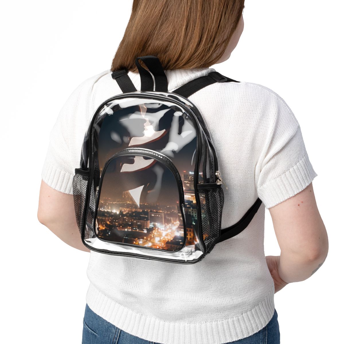Clear Stadium Backpack - Midnight Lights | Echovira Gallery