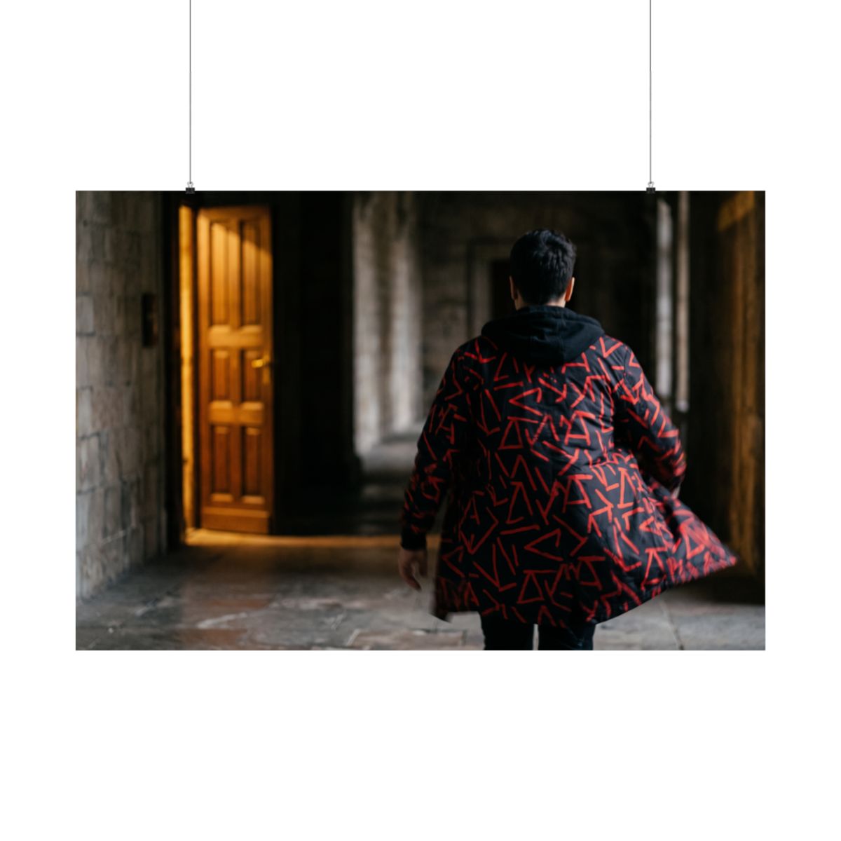 Matte Horizontal Posters - Crimson Corridor (10×8 & 54×36) |...