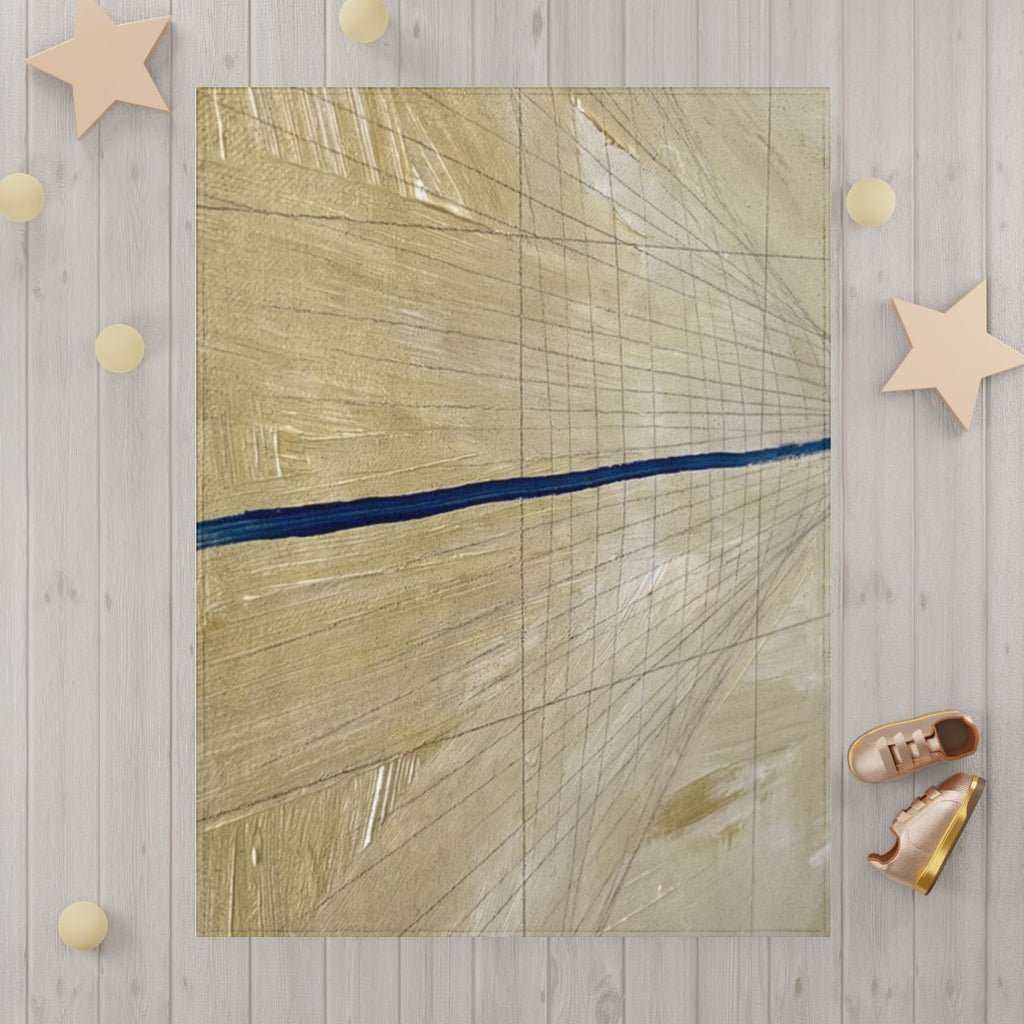 Toddler Blanket with Minimalist Horizon Art