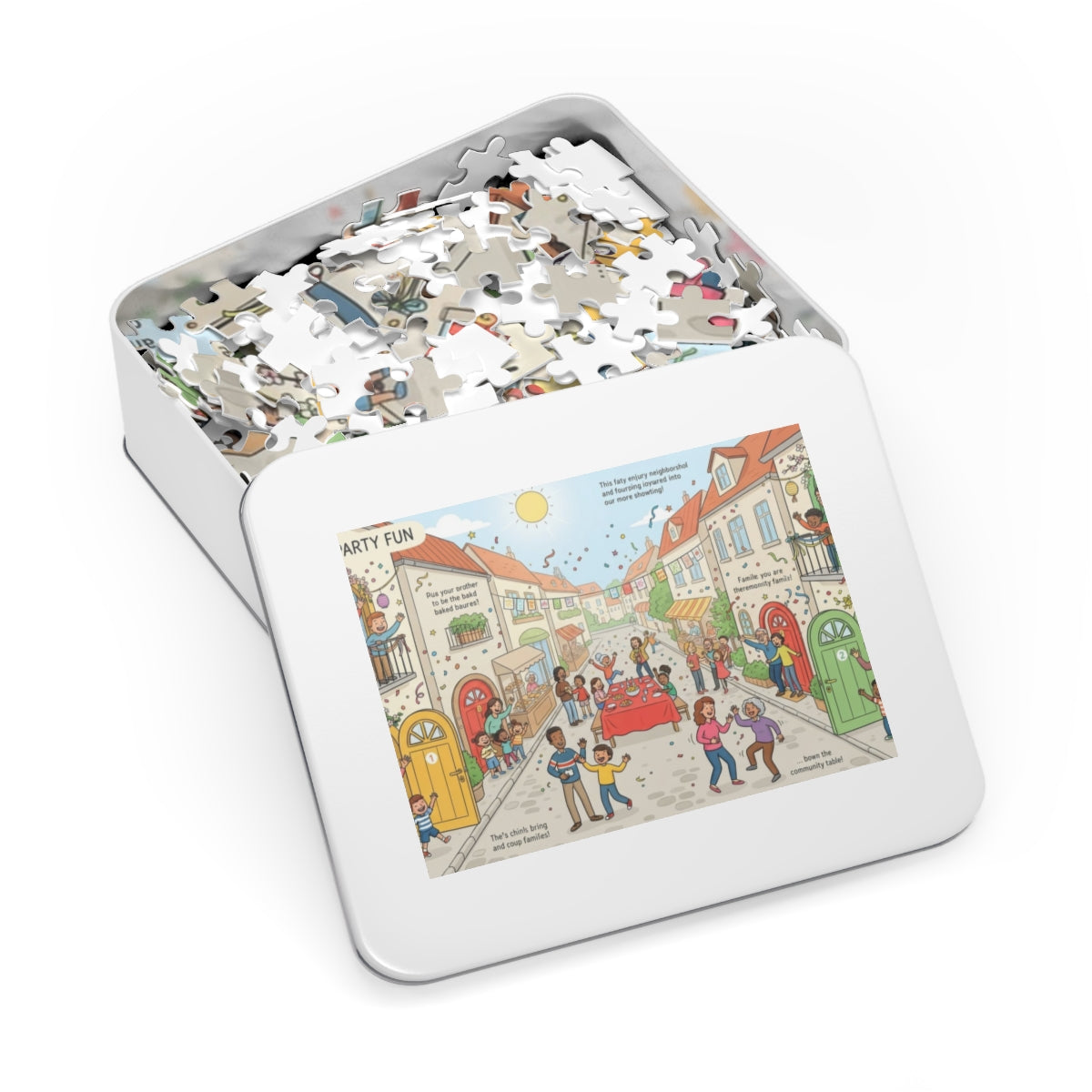Jigsaw Puzzle with Tin - Street Party Fun Storybook... |...