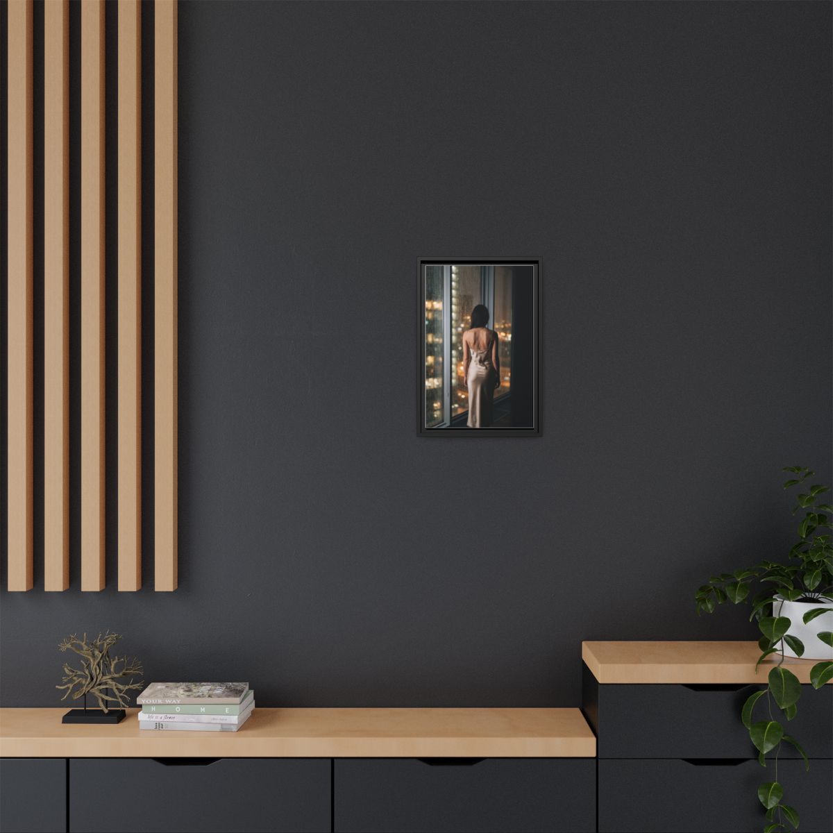 Framed Matte Canvas - Cinematic Nights — Black / 1.25"