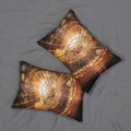 Lumbar Pillow - Golden Fracture Accent Cushion | Echovira...