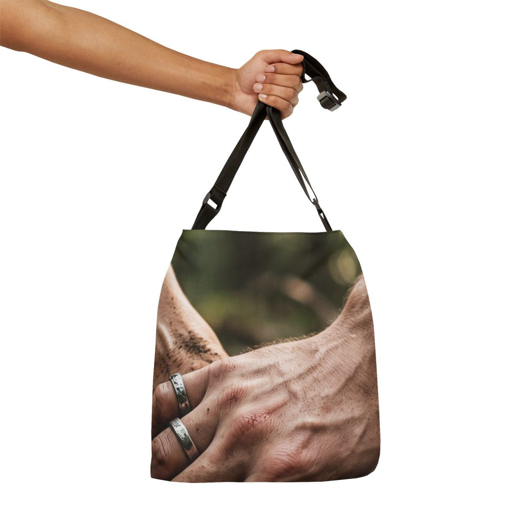 Forest Roots Hands Art Adjustable Tote Bag