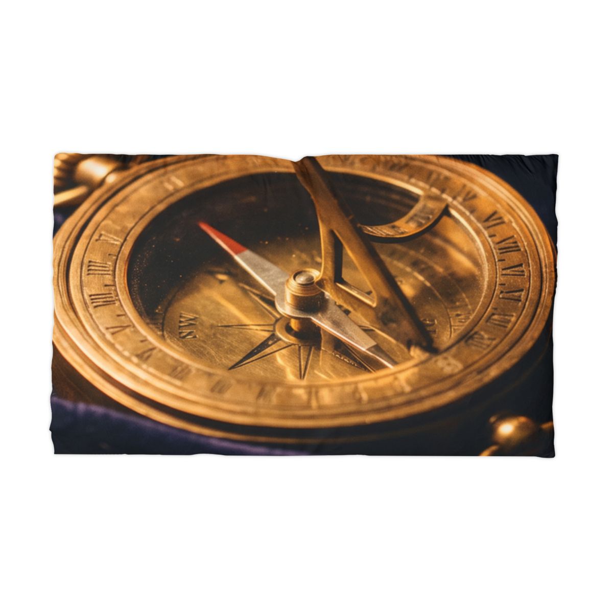 Microfiber Pillowcase Vintage Brass Sundial