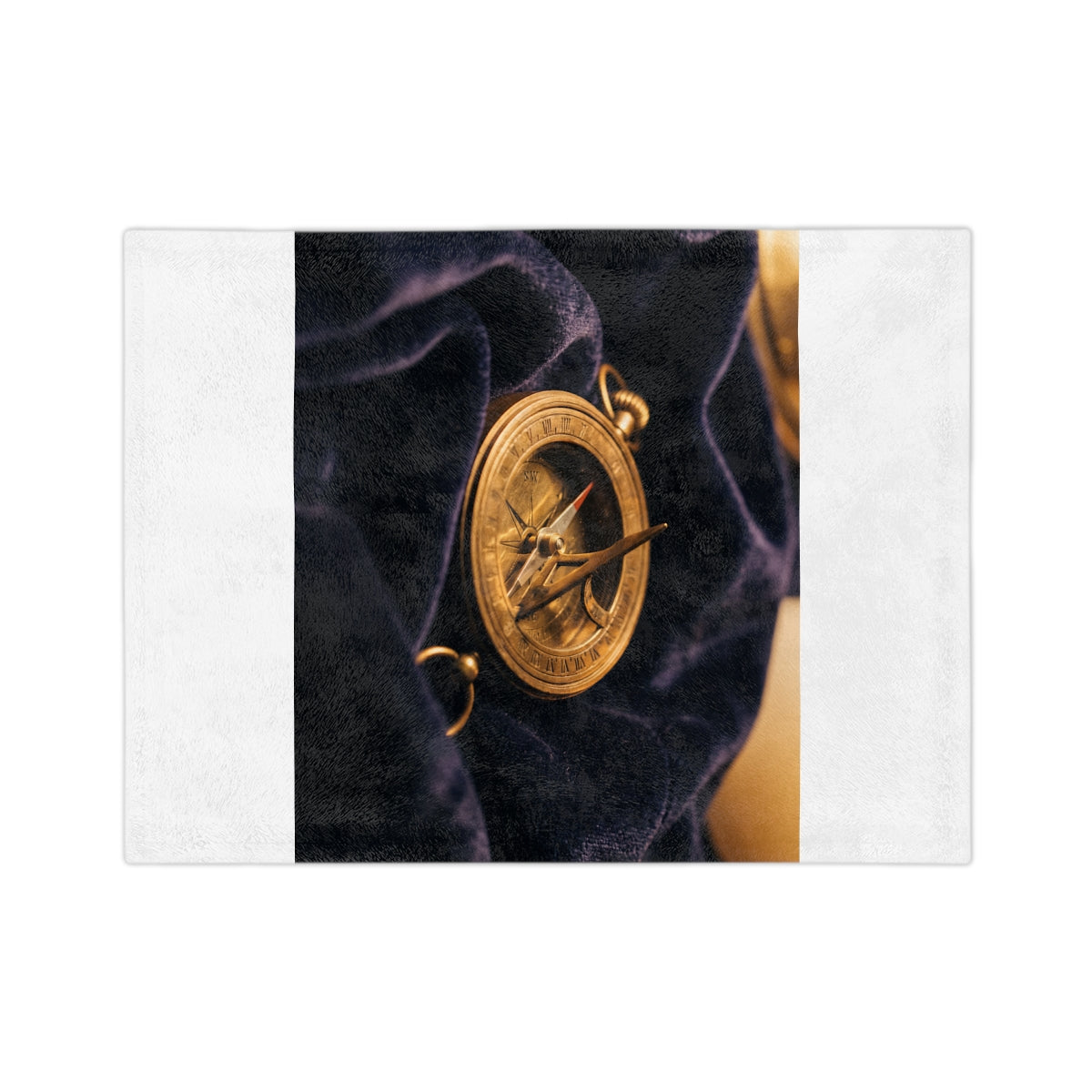 Sundial Compass Velveteen Microfiber Blanket