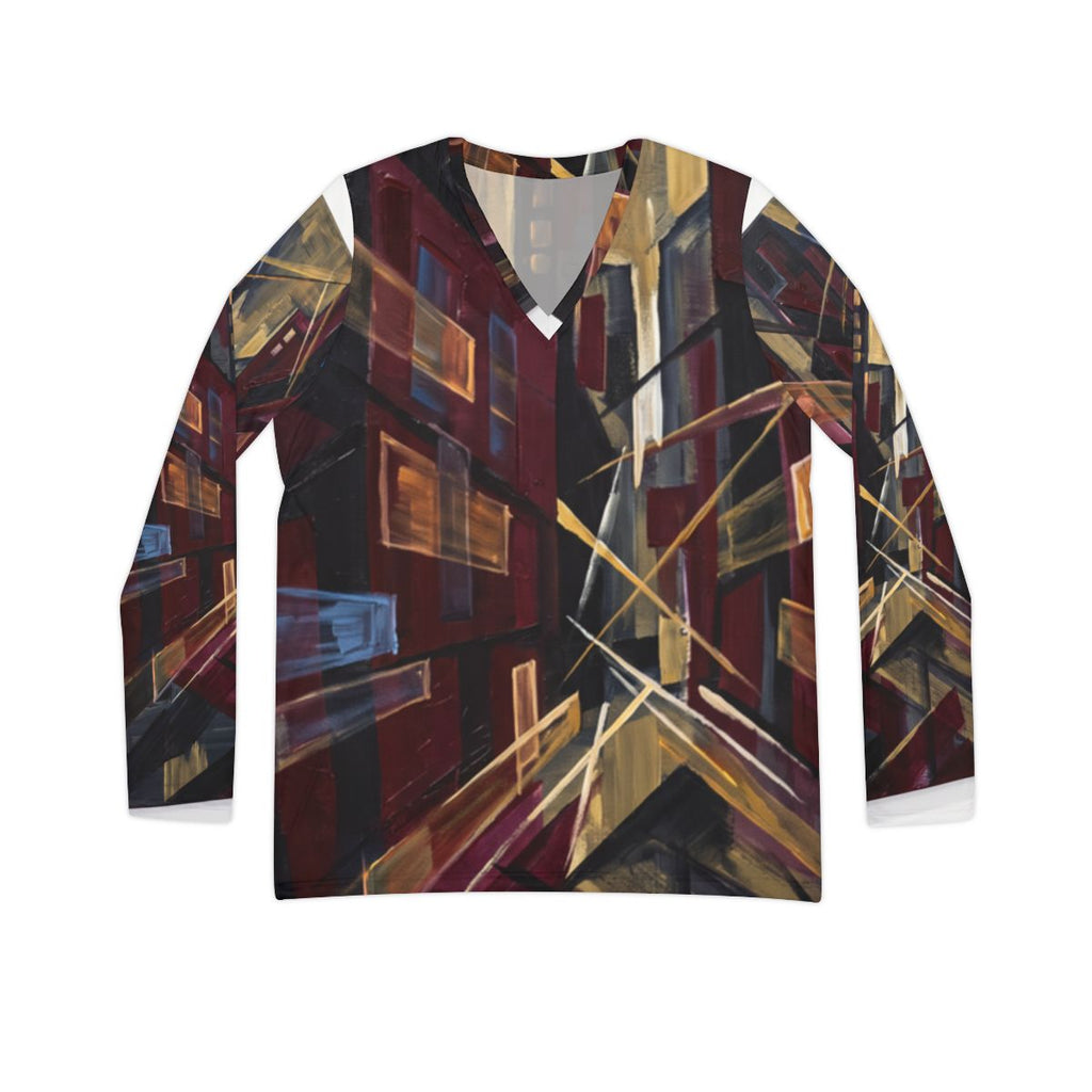 Women's Long Sleeve V-neck Shirt - Urban Perspective |...