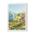 Framed Vertical Poster - Meadow Friends View — White (11×14...