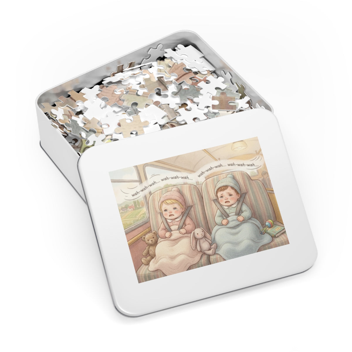 Jigsaw Puzzle with Tin - The Bus Ride (30, 110, 252, 500......