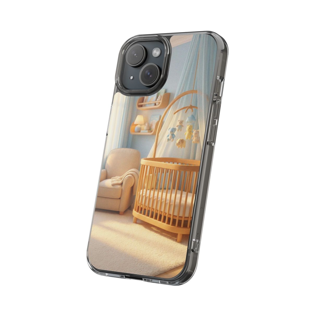 Clear Impact-Resistant Cases - Soft Blue Clear Phone Case...