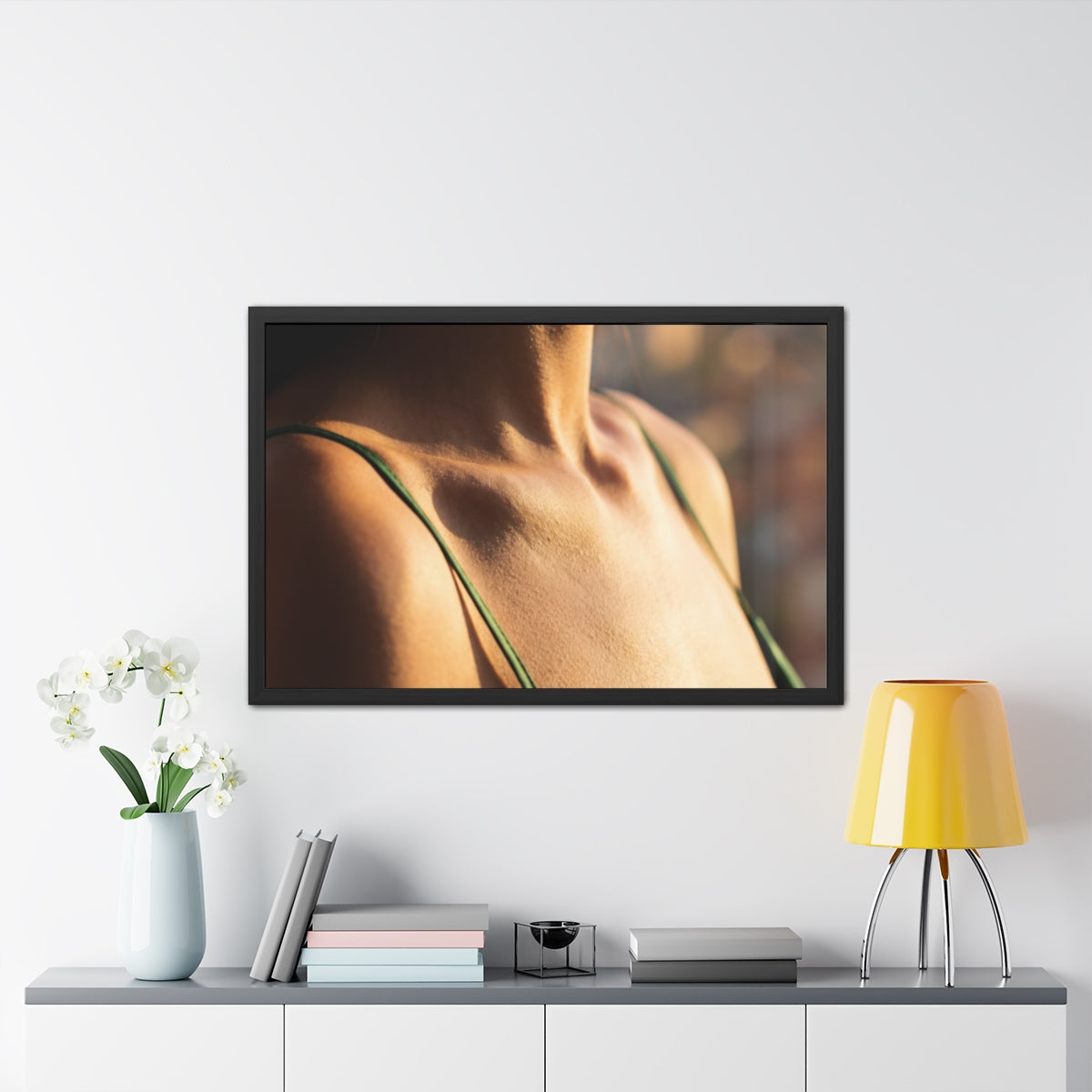 Golden Hour Framed Poster - Elegant Sunkissed Art —... |...