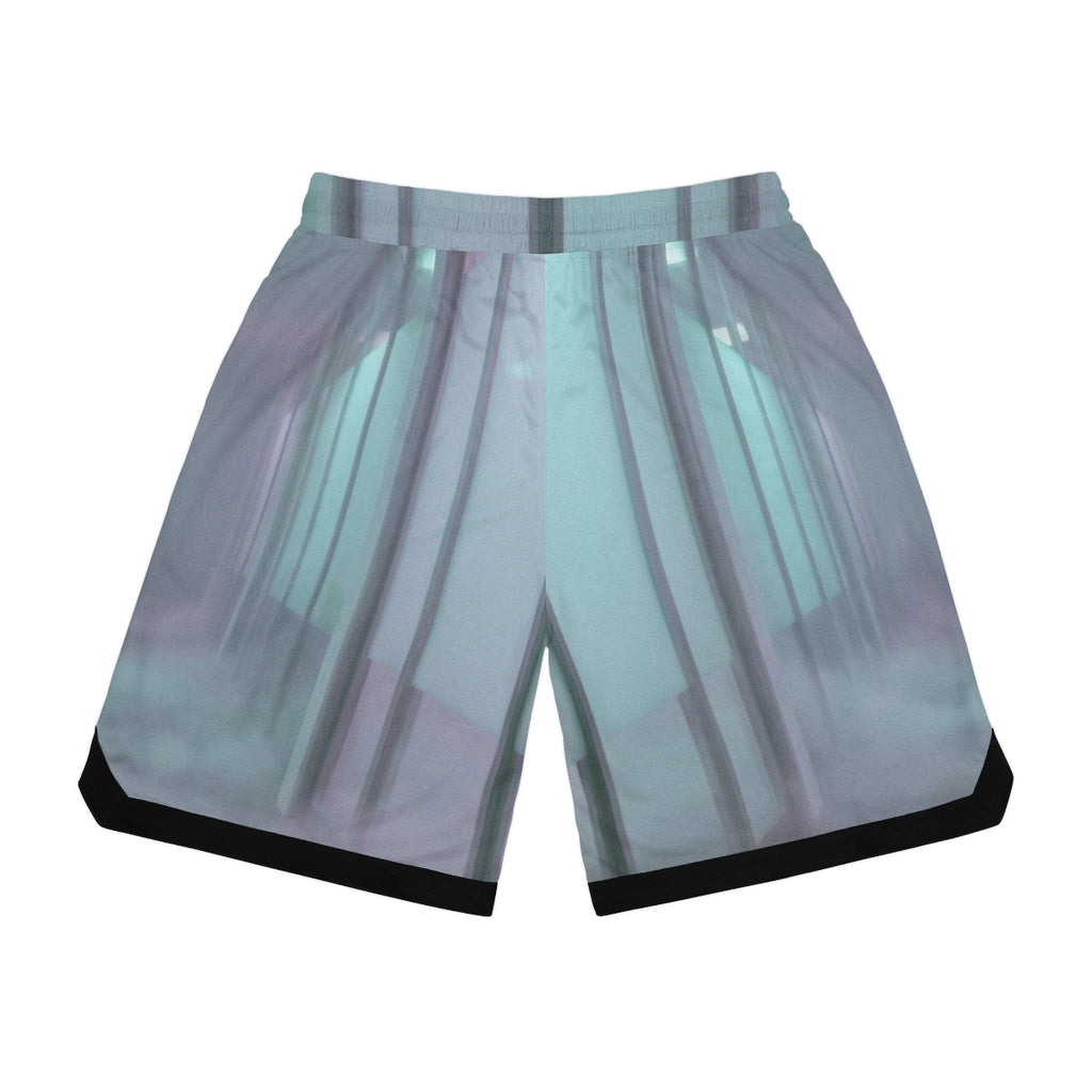 Basketball Rib Shorts - Liminal Corridor Fog Art Print |...